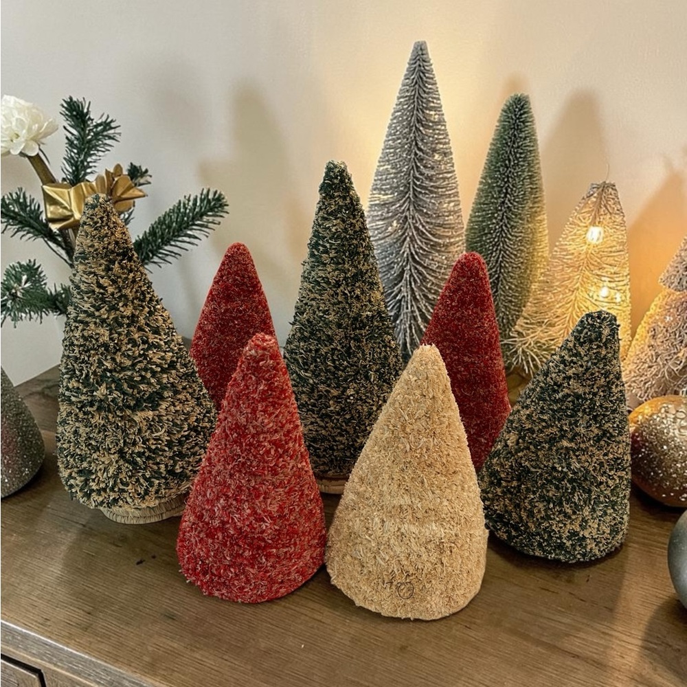Set 7 Rustic Woven Christmas Trees Target Holiday Mantle Tabletop Decor